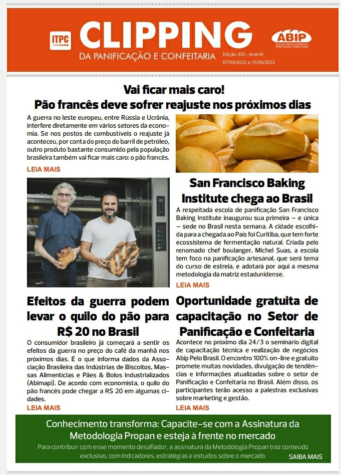 *Edição 335 do Clipping da Panificação e Confeitaria*