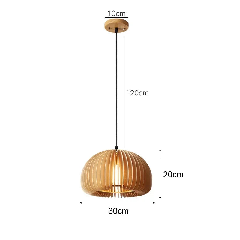 Bamboo Hanging Lamp Pendant Ceiling Light Rattan Wicker Lustre Hand Knit Braiding Suspended Home Dining люстра потолочная Paneshopping.com Wood art 30cm Standard Set 