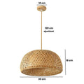 Pendente Para a Sala de Jantar Fibras Naturais Vime Iluminação 56 (130) Paneshopping.com 