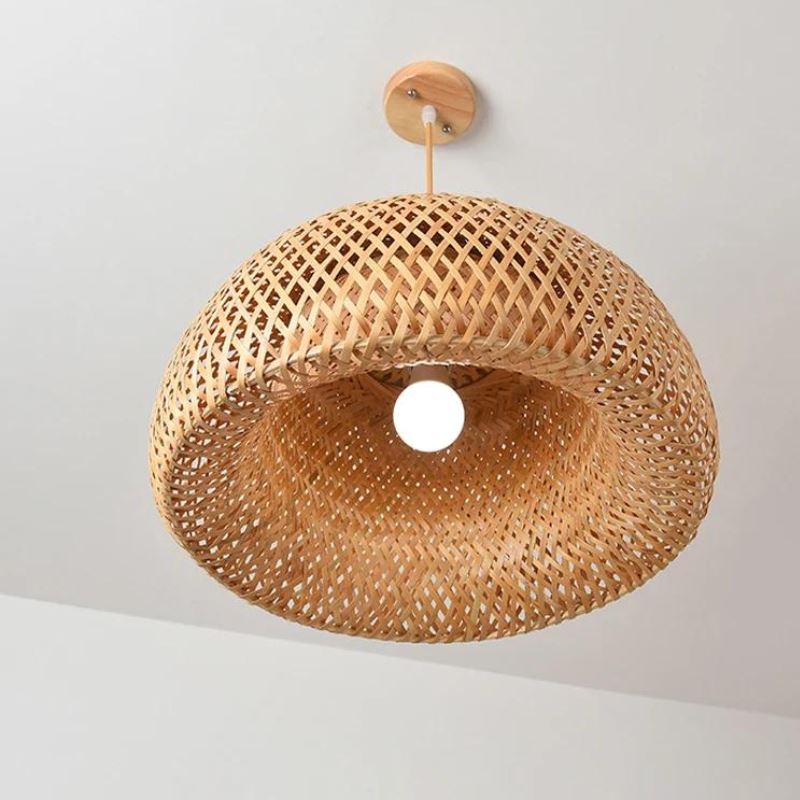 Pendente Para a Sala de Jantar Fibras Naturais Vime Iluminação 56 (130) Paneshopping.com 