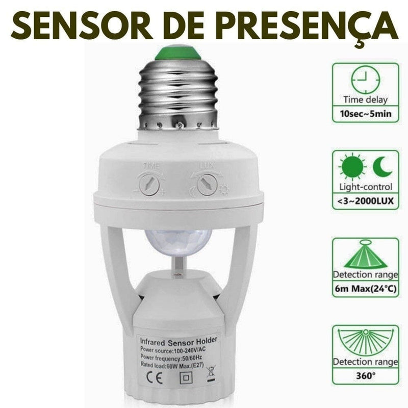 Soquete com Sensor de Presença para Lâmpadas Soquete com Sensor de Presença para Lâmpadas Paneshopping.com 1 Unidade 