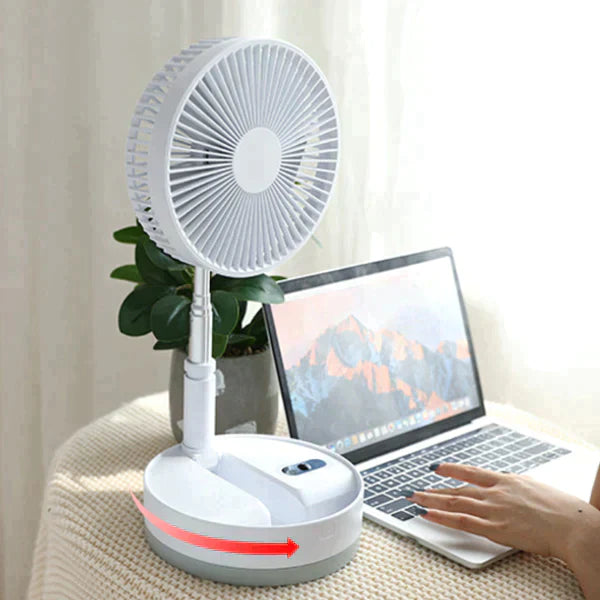Ventilador Portátil Silencioso Inteligente Com Controle Remoto Ventilador Portátil Silencioso Inteligente - Power Fresh Loja Branco 