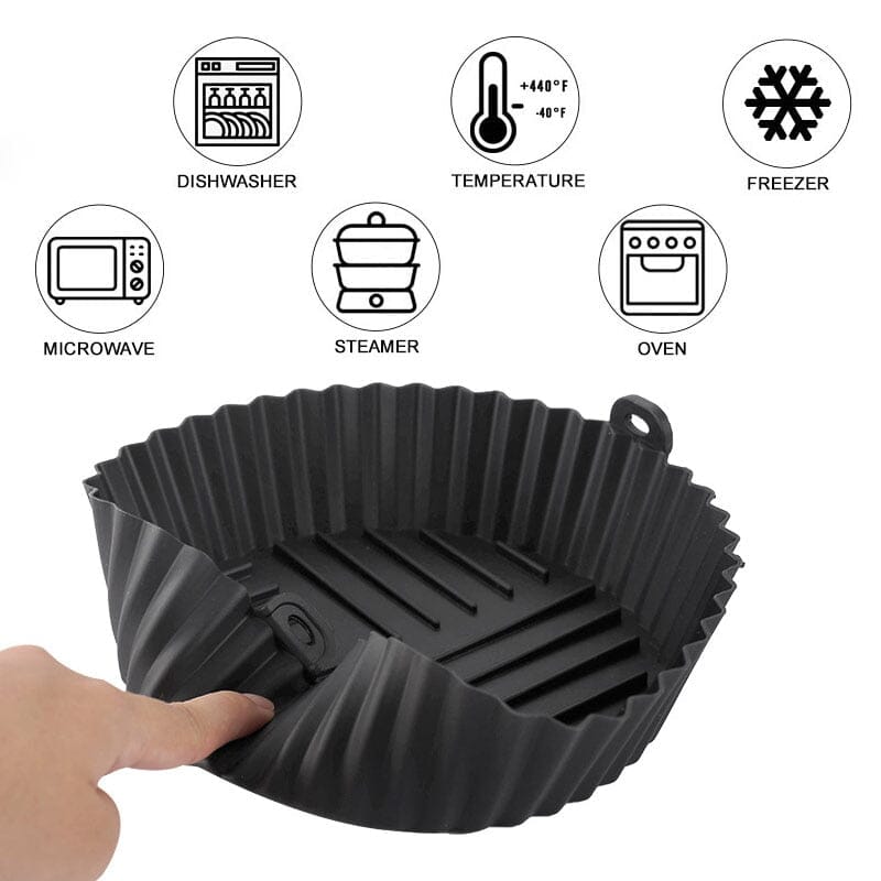 Bandeja De Silicone Para Air Fryer Fácil Limpeza E Ante Sujeira - SafeWay P7-03 Feminina Place 