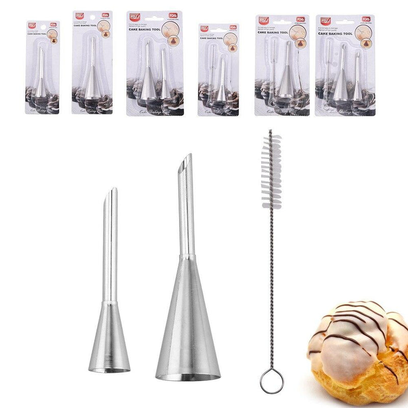 Bicos para recheio em Aço INOX. 0 paneshopping.com Bico P/G com Escova Limpeza 