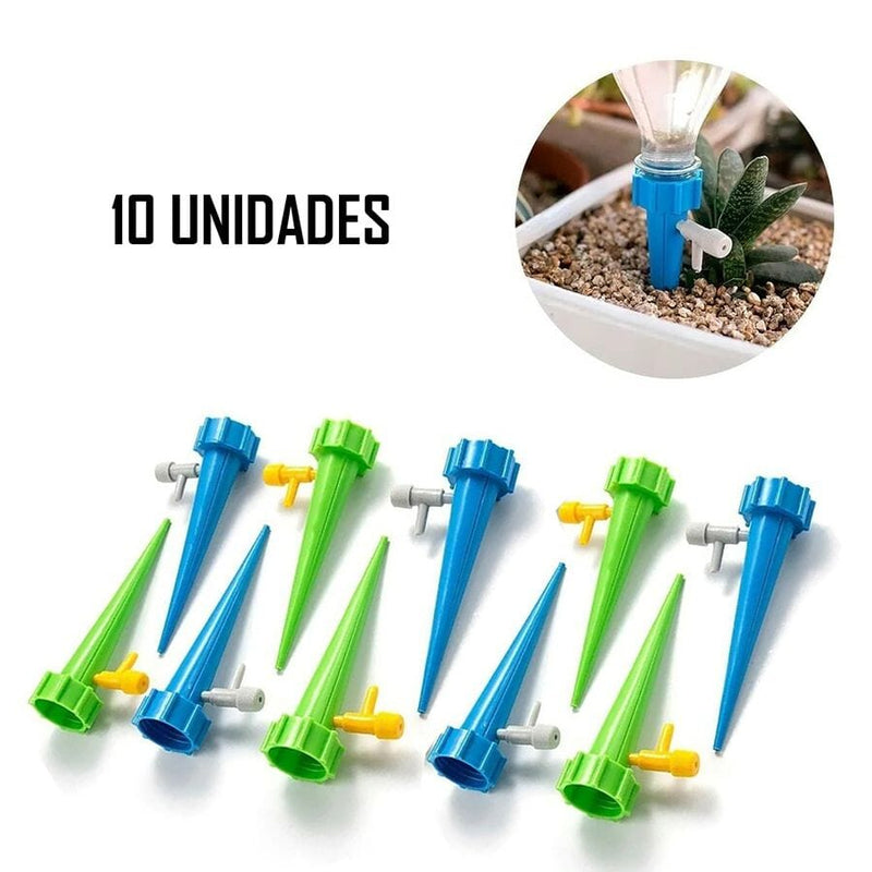 Kit 10 Peças Irrigadora De Planta Conta Gotas Regador Automatico Gotejamento Minha loja 