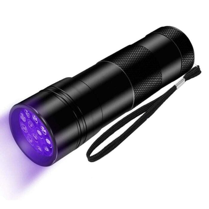 Lanterna 12 Leds Luz Negra Ultra Violeta de Aluminio Minha loja 