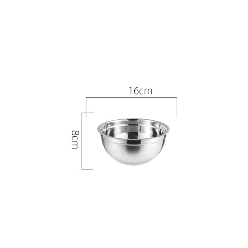 Multi-size Stainless Steel Salad Bowls Set Nesting Fruit Salad Bowl Kitchen Food Storage Bowl Cooking Mixing Bowls for Prepping 0 Paneshopping.com 16cm bowl 