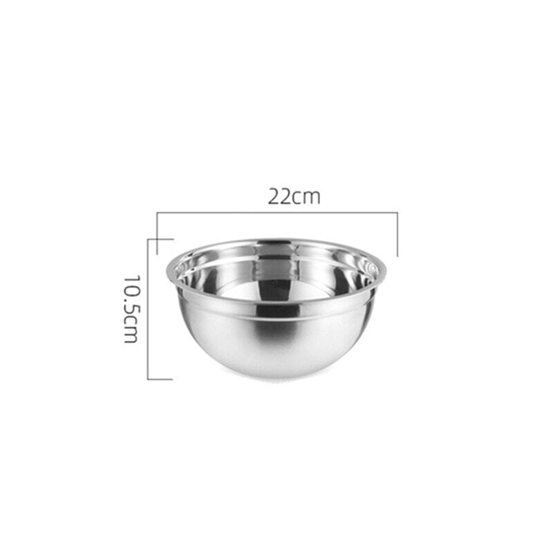 Multi-size Stainless Steel Salad Bowls Set Nesting Fruit Salad Bowl Kitchen Food Storage Bowl Cooking Mixing Bowls for Prepping 0 Paneshopping.com 22cm bowl 