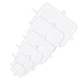 Tampa de Silicone Para Potes Universal. Redonda e Quadrada Pacote com 6pçs e 12pçs Comercial e industrial Paneshopping.com Branco Retangular 6Pcs 