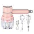 Mini Batedeira e Multi Processador Portátil 2 em 1 Ultra Maxxer Hand Blender 3 Speeds High Power Dough Blender Egg Beater Baking Hand Mixer Kitchen Tools 0 Paneshopping.com 250ML Pink China 